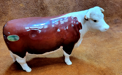 Beswick CH of Champions Hereford Bull Brown and White Glaze