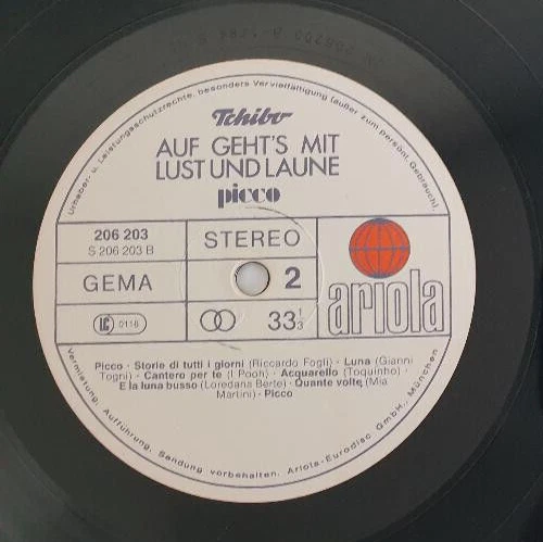 Picco - Auf geht´s mit .... - Italo Pop Hits (Vinyl, 1984), sehr gut (VG+++) - Bild 4 von 4