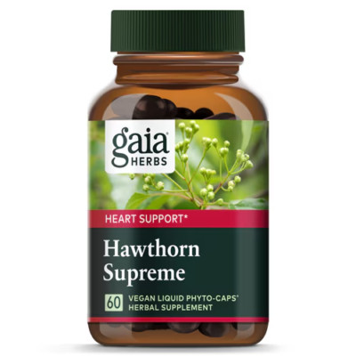 2 Pack Gaia Herbs Hawthorn Supreme 60 Vegan Liquid Phyto-Caps EXP: 9/25+