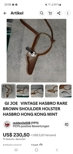 Gi Joe Vintage 1964/70 AT Brown Rare Shoulder Holster Bundle For Repair. - Picture 6 of 6
