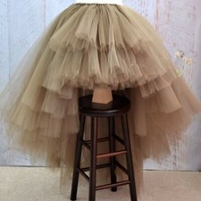 High Low Tiered Puffy Tulle Skirts For Women Special Designed Floor Length Long 