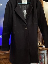 Allegra K Women's Mid-length Collarless Minimalist Business Winter Long Coat