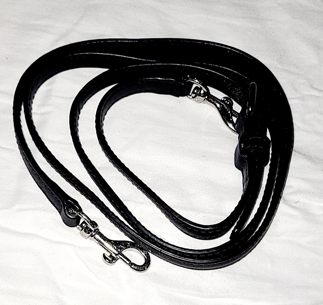 BLACK LEATHER REPLACEMENT HANDLE STRAP 009 - image 2