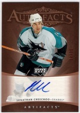2005-06 Artifacts Autofacts Copper #AFJC Jonathan Cheechoo 04/75 *S1059