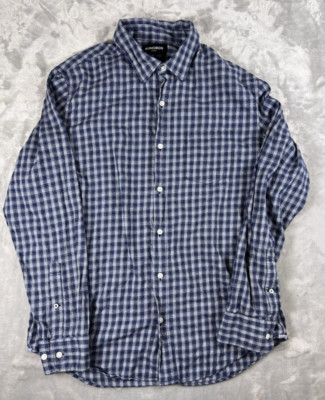 Bonobos Shirt Men's Large Check L/S Button Up Stretched Slim Fit Casual Office