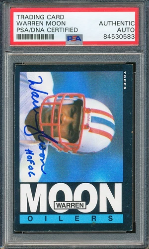 1985 Topps WARREN MOON PSA/DNA Certified Authentic AUTO Rookie #251 Oilers HOF