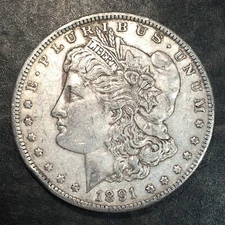 1891 Morgan Silver Dollar - High Quality Scans #Q754