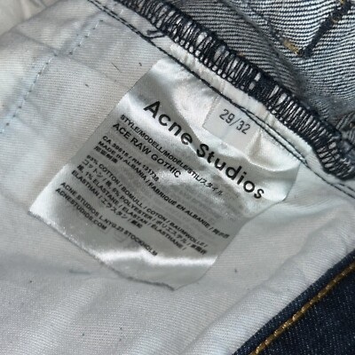 その他 ESTELLE Acne Studios Ace Raw Gothic Denim Blue Jeans Size 28x31 | eBay