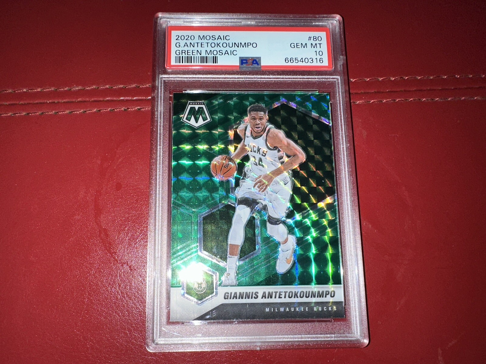 2020-21 PANINI MOSAIC MOSAIC REACTIVE GREEN #80 GIANNIS ANTETOKOUNMPO