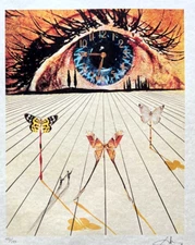 Salvador Dali Lithograph COA Signed In Pen Numbered In Pencil Crayon Dalì