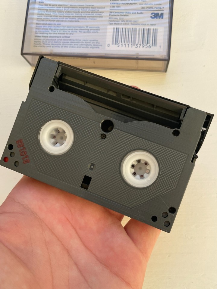 3M 8 MM Head Cleaner Tape Cleaning Cassette for Camcorders Opened Used