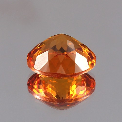 8x8 MM AAA Quality Natural Ceylon Fanta Orange Sapphire Loose Round Gemstone Cut - Picture 4 of 6