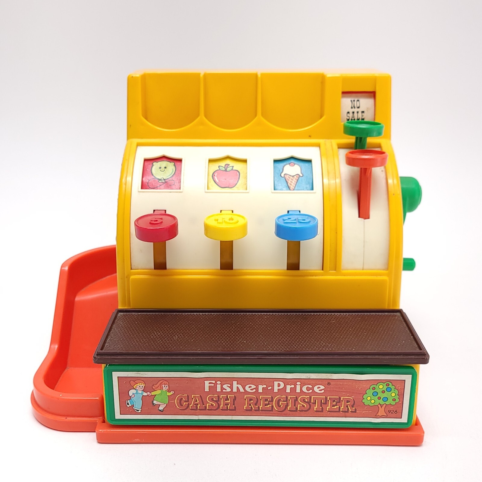 как выглядит Vintage Fisher Price Cash Register Toy 1974 Working фото