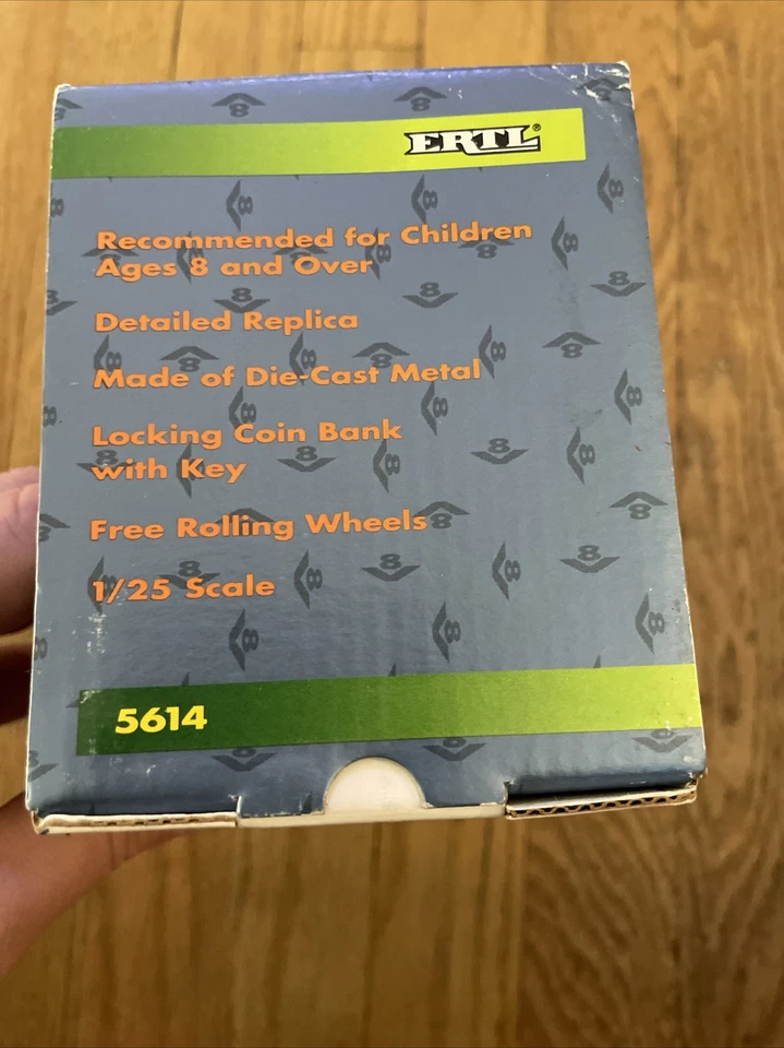 1992 ERTL JOHN DEERE MIDLAND IMPLEMENT 1955 GREEN CHEVY PICKUP TRUCK BANCO 1/25 - Immagine 4 di 4