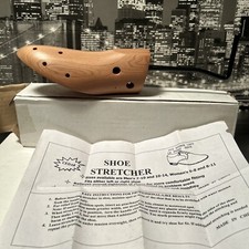 Vtg cedar Wood shoe stretcher women large 8-11 In Box with Instructions