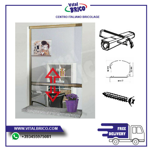 Zanzariera per finestre porta a rullo riducibile zanzariere kit fai da te 