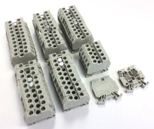 Lot of 57 Allen Bradley 1492-WM4 Feed Through Terminal Blocks 300V 20A 22-12 AWG