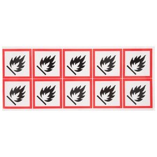 Chemical Hazard Signs Flammable Liquid Warning Flamable Sticker Flame