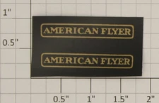 American Flyer 4331-14 Black/Gold "American Flyer" Sticker Decal  (Set of 2)