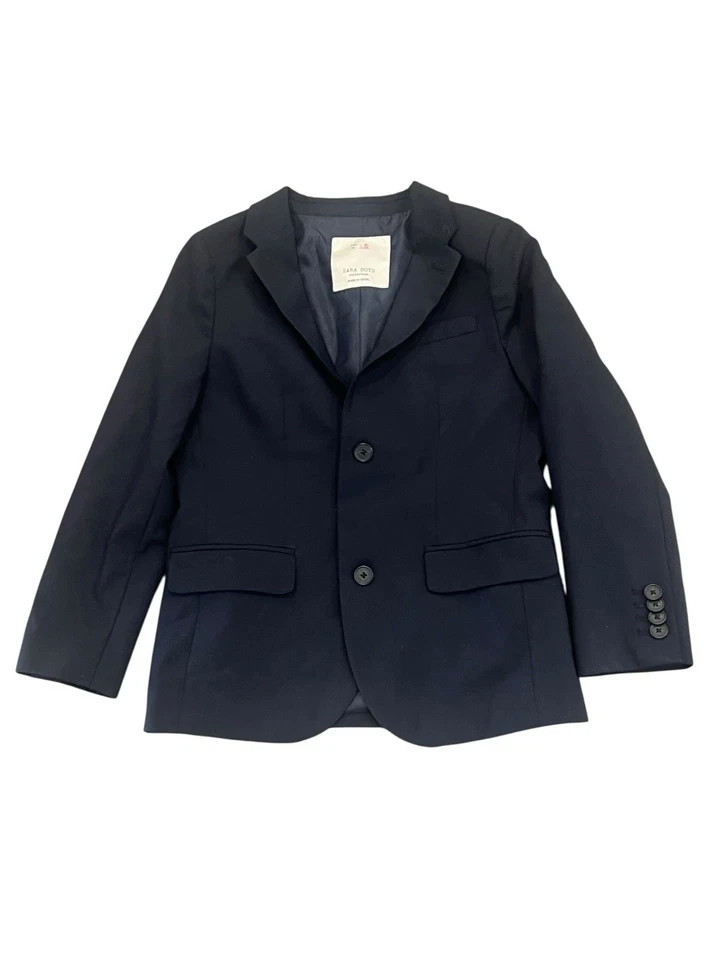 ZARA BOY'S 8 NAVY BLUE BLAZER SUIT JACKET 2 BUTTON TAILORED FIT 8288/660 - Image 2 of 4