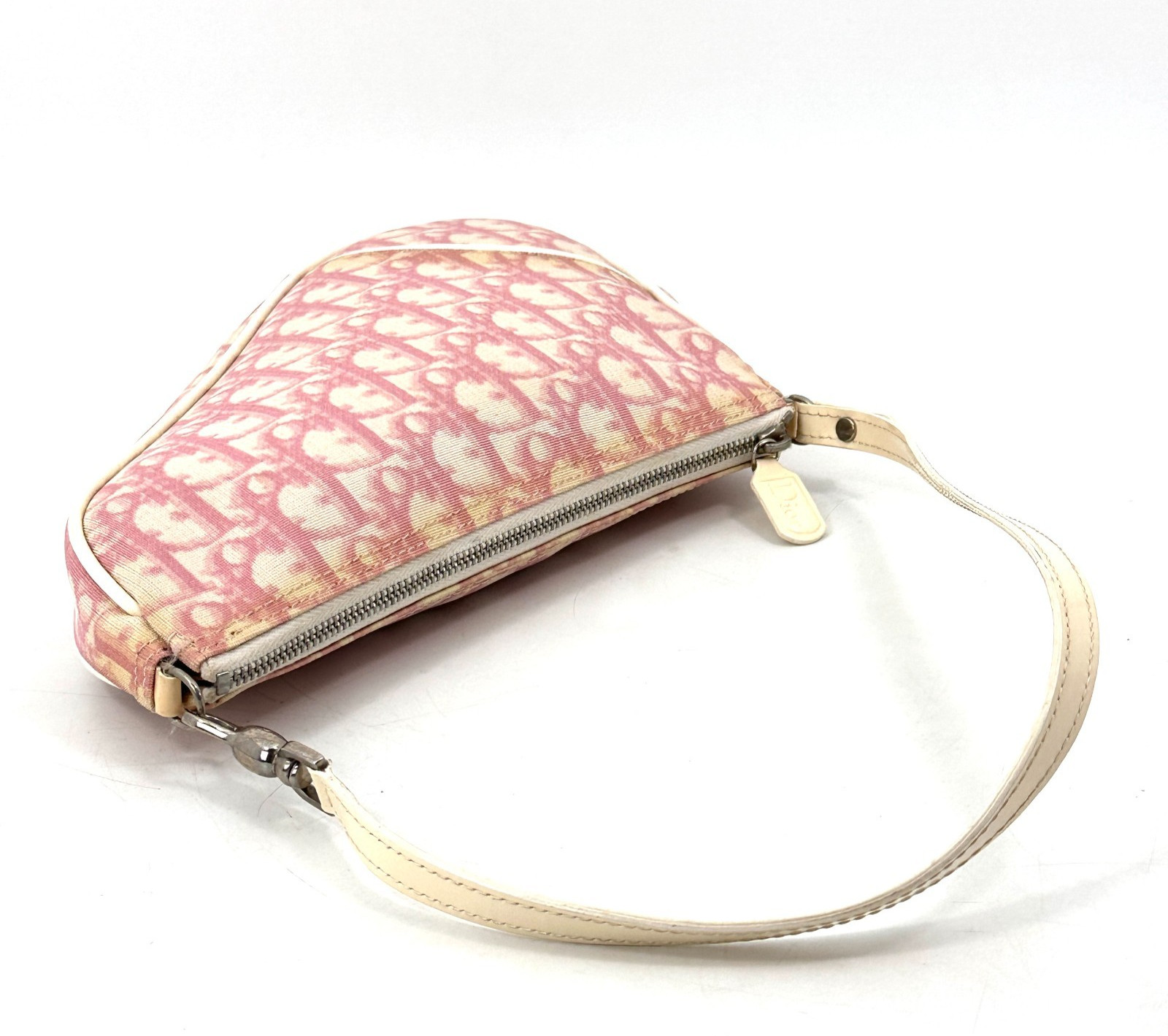 DIOR Pink Trotter Saddle Bag PVC Leather Purse Authentic thumbnail 8