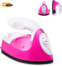 Mini Craft Iron,Rose Red Mini Heat Press Small Iron Portable Handy Travel Heat I