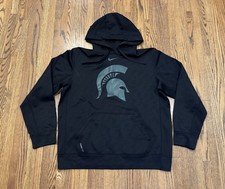 Michigan State Spartans MSU Nike ThermaFit NCAA Graphic Hoodie Sweatshirt Large