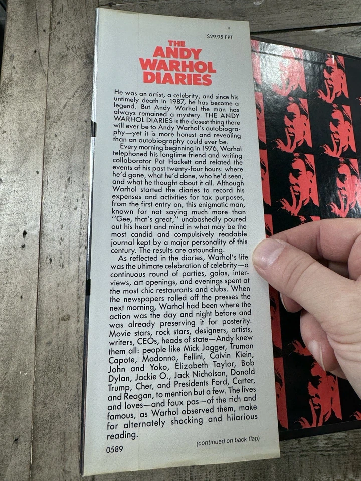 1989 Vintage Artist Diaries “The Andy Warhol Diaries” Foto 4 de 4