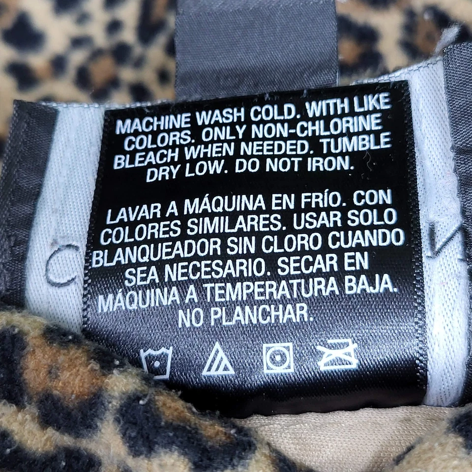 Covington 女式夹克 XL 棕色豹纹羊毛黑帮妻子双面 — 第 3/4 张图片