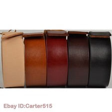 Blank Genuine Calf Leather Belt Strap Cow Hide Natural Veg Tan 38.5mm 100-140cm