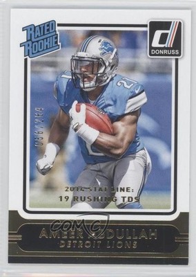 2015 Panini Donruss Rated Rookie Stat Line Season 58/264 Ameer Abdullah #216 2r5