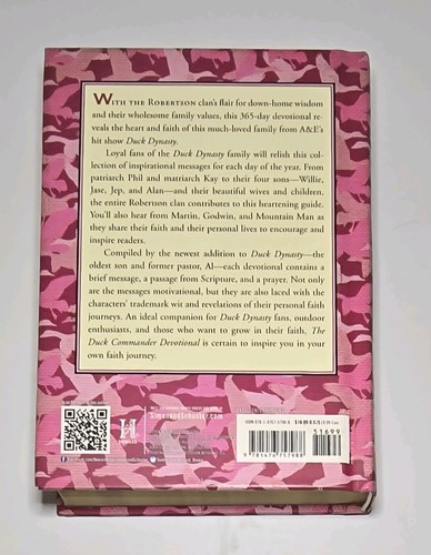 2013 The Duck Commander Devotional By: A&E Pink Camo Edition Hardcover Book - Picture 4 of 6