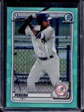 2020 Bowman Everson Pereira Chrome Prospects Aqua Refractor #/125 Yankees