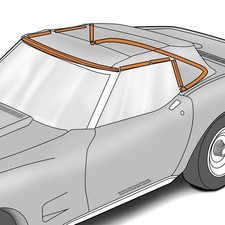 1968-1975 Corvette Convertible Top Weatherstrip Seat Kit 10 Piece Value