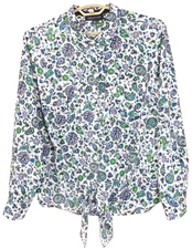 TB14314 JONES NEW YORK Women's Polyester Tunic Shirt Long Sleeve Floral Multi 2X
