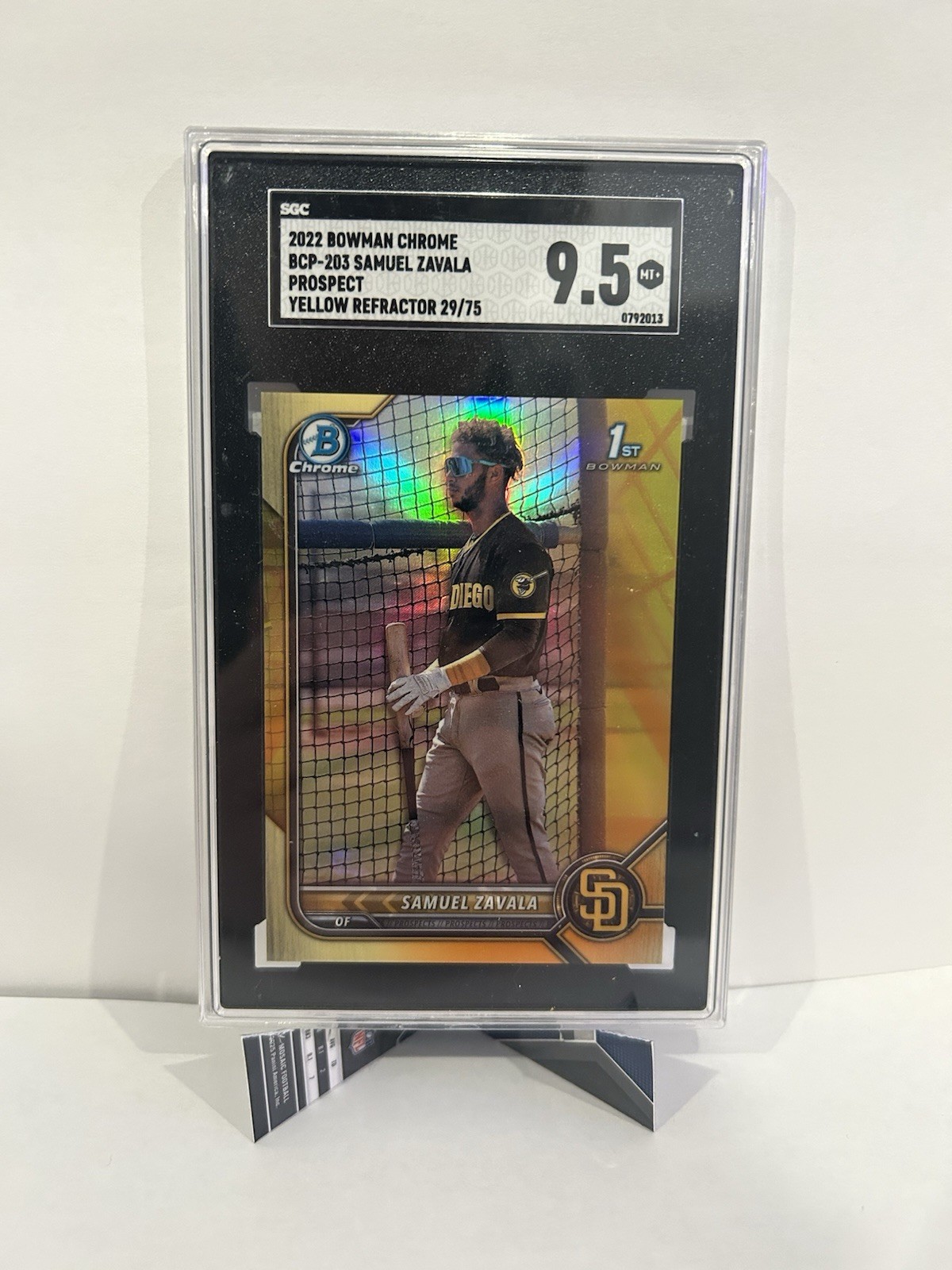 2022 Bowman Chrome BCP-203 Samuel Zavala Prospect Yellow Refractor 29/75
