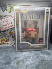 Funko Pop! One Piece - Shanks #1401 C2E2 Wanted Poster Con Sticker W/ Protector