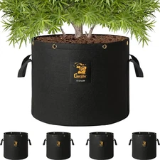 GorillaGrow Tent 15 Gallon Fabric Grow Bags – Heavy Duty, Thick 600g Fabric, ...