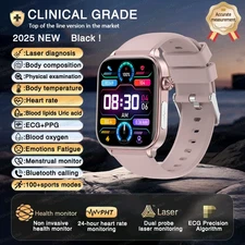 2025New ECG+PPG AI Health Diagnose Smart Watch Men Women Clock Blood Lipid BP Ur