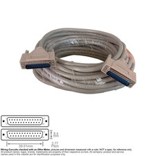 Cable Parallel Serial D-Sub DB25 DB 25 Pin IEEE Male Male Straight Thru 50FT