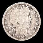 1908-O Barber Silver Quarter