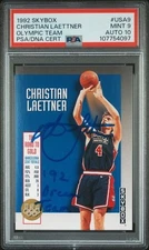 1992 Skybox USA #9 Christian Laettner Dream Team auto inscribed card PSA 9 10