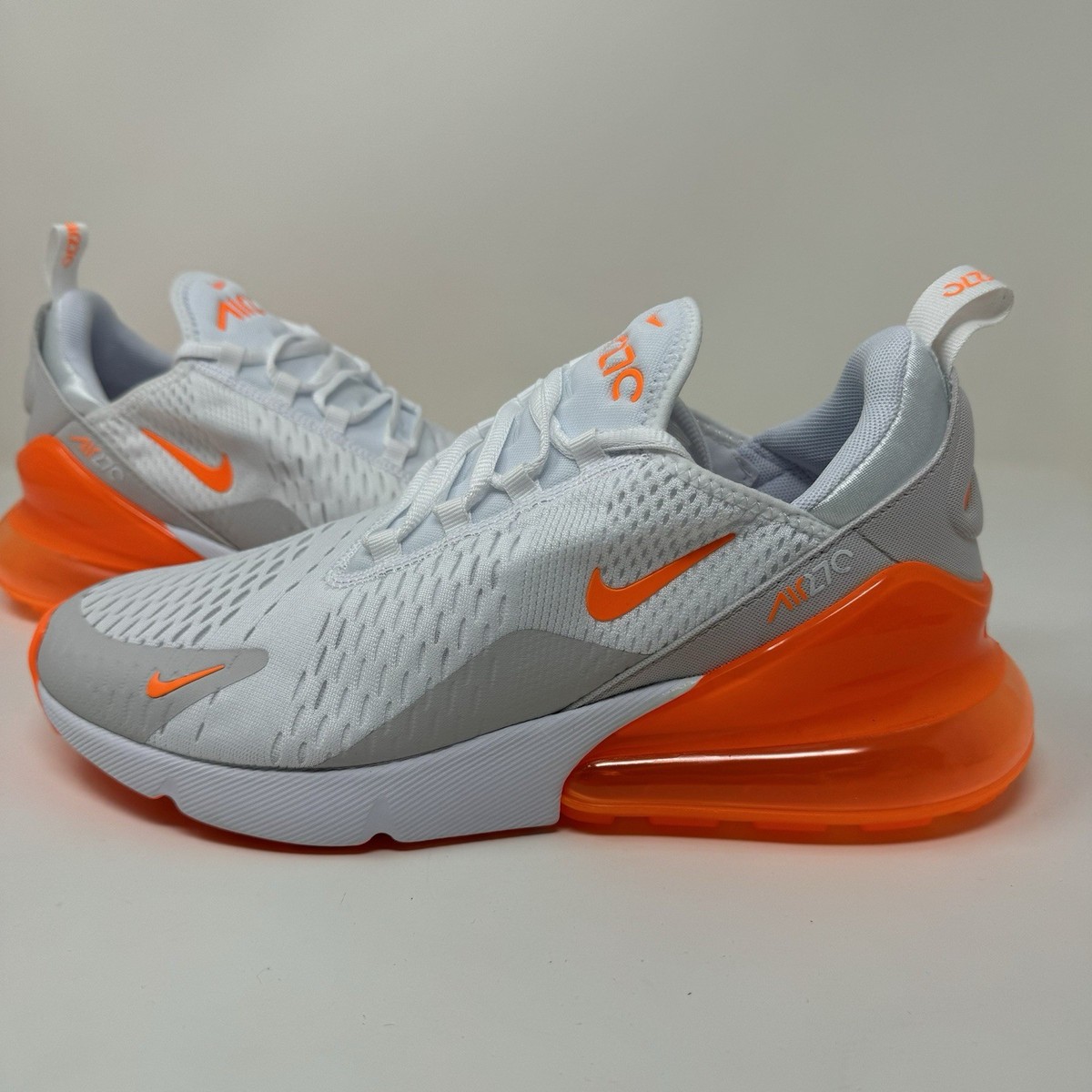 Nike Air Max 270 White/Total Orange-Vast Grey AH6789-126 Women's