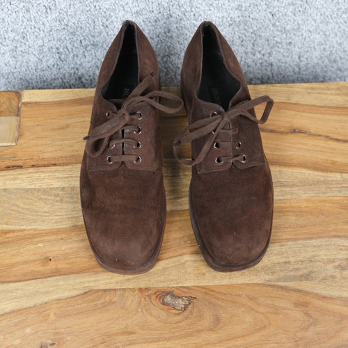 Jil Sander, JIL SANDER VINTAGE SCARPE DA GINNASTICA DONNA SCARPE IN PELLE EU 39/US 8 MARRONE SCAMOSCIATO SQU