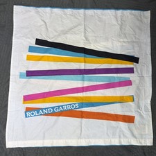 Vintage Carr&eacute; Blanc x Roland-Garros Square Pillowcase Black & White - 26 x 26''