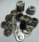 MIXED DATE WASHINGTON QUARTER LOT! 55 TOTAL COINS! GEM BU+++! UNREAL! NR #P1839