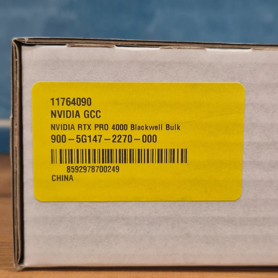 NVIDIA RTX PRO 4000 Blackwell 24 GB bulk (1350 EUR 0% VAT) - Image 2 of 3