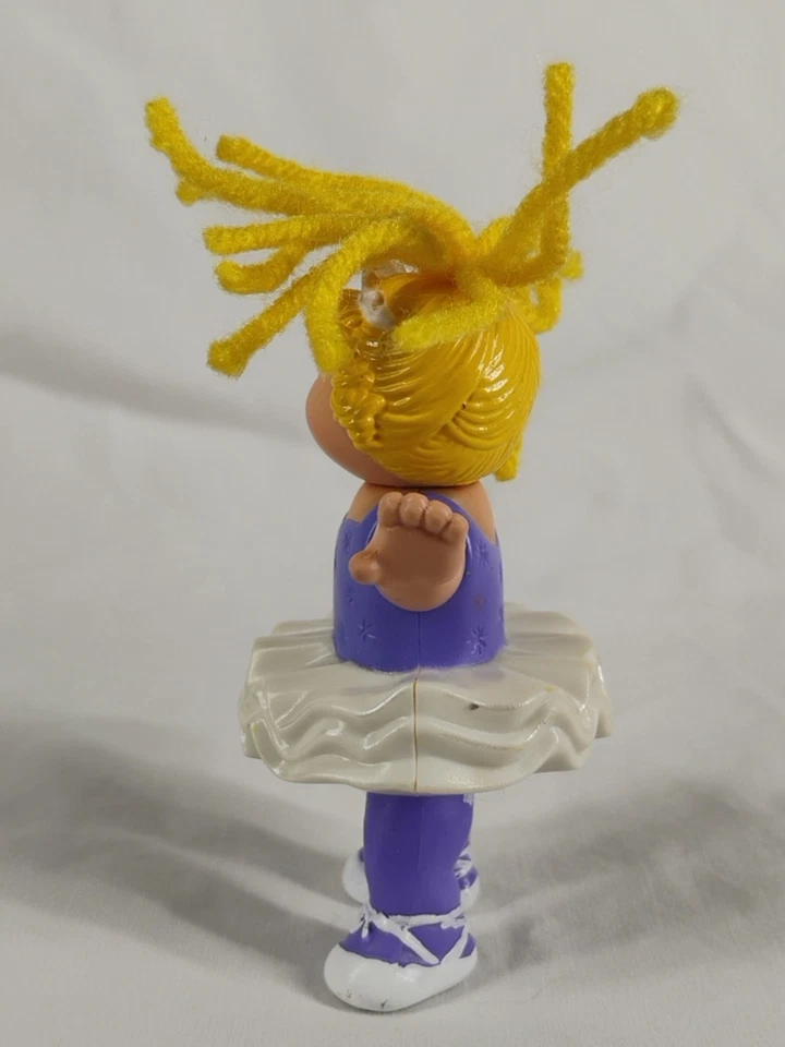 Figura de 3" de ballet vintage CPK 1992 Cabbage Patch Kids Cake Topper Foto 2 de 4