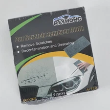 RAYHONG Car Scratch Remover Cloth 6 Packs Decontamination Descaling Polish