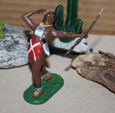 Indianer, getroffen, Umbaufigur Elastolin